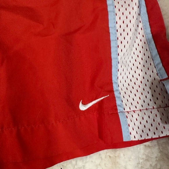 Nike Red Running Athletic Shorts Drawstring Medium Women - Picture 2 of 8